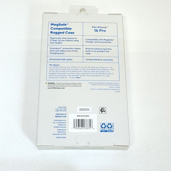 Protect Onn. iPhone 16 Pro MagSafe Compatible Rugged Case 21' Drop Tested NIB - Picture 2 of 4